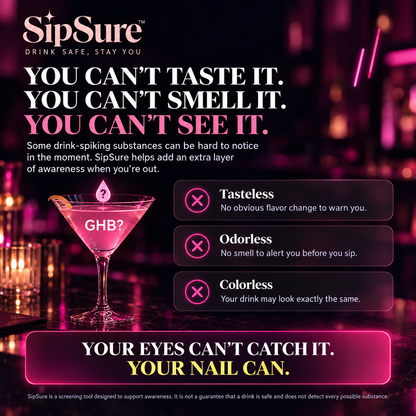 SipSure™ Drink Testing Stickers